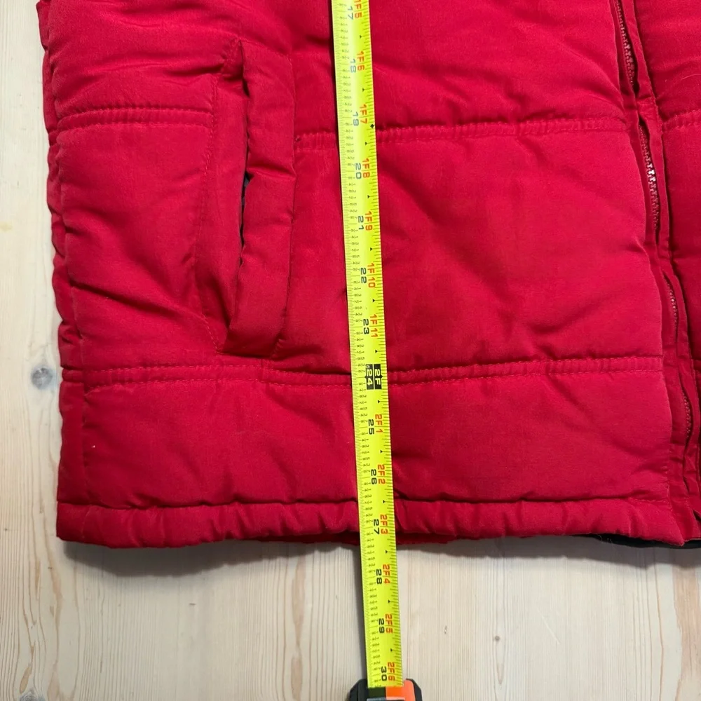 Men’s Field & Stream Red Puffer Vest Insulated Full Zip Fleece Large - Picture 5 of 6